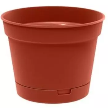 Горшок для цветов Mint с поддоном, 2.3 л, терракотовый