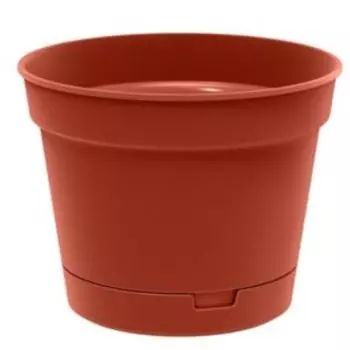 Горшок для цветов Mint с поддоном, 5 л, терракотовый