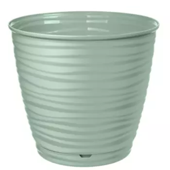 Горшок для цветов Саффрон с поддоном, 22.4 см, 5.4 л, светло-зеленый