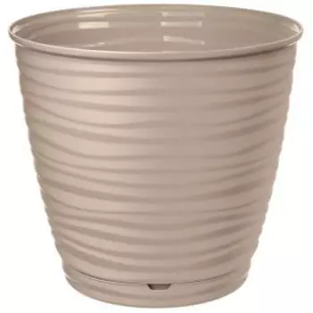 Горшок для цветов Saffron с поддоном, 26.7 см, 9.1 л, бежевый
