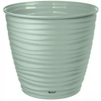 Горшок для цветов Saffron с поддоном, 26.7 см, 9.1 л, светло-зеленый