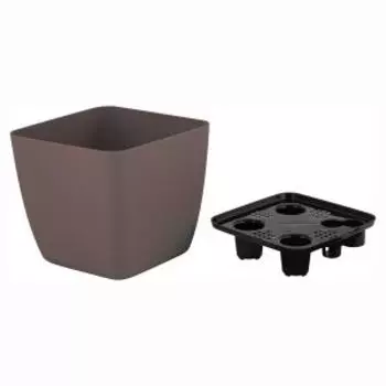 Горшок для цветов Vienna, 1.5 л, пластик, горький шоколад