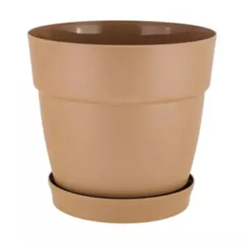 Горшок для цветов Villa de Fiori, 2 л, пластик, молочный шоколад