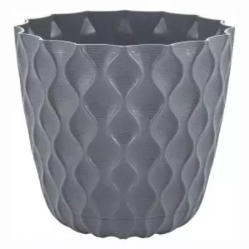 Горшок для цветов Wave, 2.5 л, пластик, вулканический серый