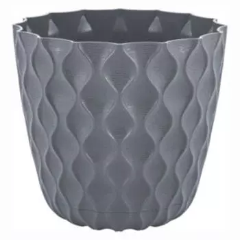 Горшок для цветов Wave, 4.7 л, пластик, вулканический серый