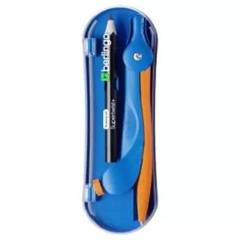 Готовальня Berlingo Supertwist , циркуль 120 мм + карандаш, футляр, в ассортименте