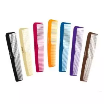 Гребень Kaizer пластиковый, без ручки, двойной, цвет ассорти, 190 мм