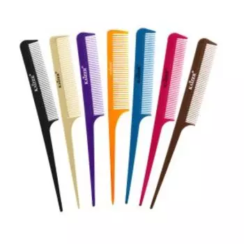 Гребень Kaizer пластиковый, с ручкой, 1 вилка, пластиковый, цвет ассорти