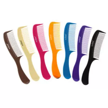 Гребень Kaizer пластиковый, с ручкой, цвет ассорти, 200 мл