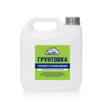 Грунт акриловый глубокого проникновения Эксперт, 3 кг, для внутренних и наружных работ