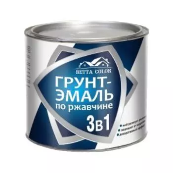 Грунт-эмаль 3 в 1 по ржавчине Betta Color, 1.8 кг, шоколад