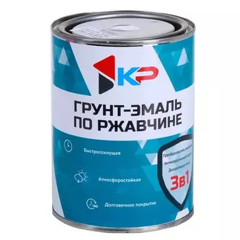Грунт-эмаль 3в1 КР, белая, 0,9 кг