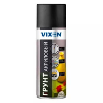 Грунт универсальный акриловый Vixen, 520 мл, черный