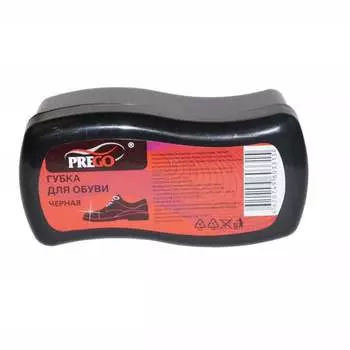Губка для обуви PreGo для гладкой кожи, черная