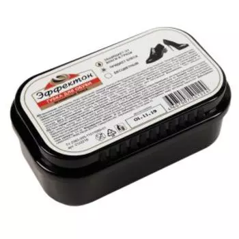 Губка для обуви Эффектон Мгновенный блеск, для гладкой кожи, бесцветная