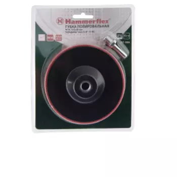 Губка полировальная Hammer Flex 227-006 PD M14 WL 125х50 мм толщина 14х2, 5/8"-11 NC, для шлифмашин