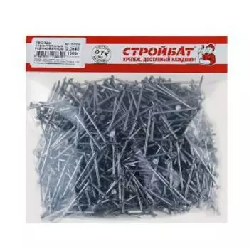 Гвоздь строительный оцинкованный Стройбат, 2,0х40 мм, 1 кг