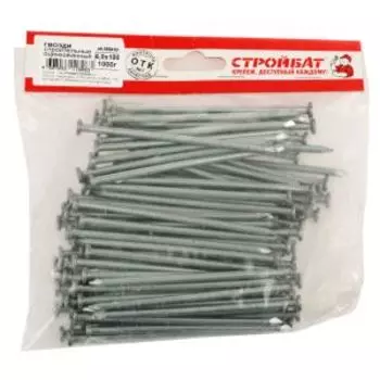 Гвоздь строительный оцинкованный Стройбат, 4,0х100 мм, 1 кг