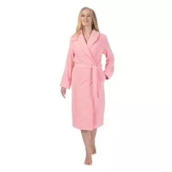 халат махровый женский CLEANELLY Юнионе, размер: 46, гладкокрашеный, розовый, 400г/м2, 100%хл.