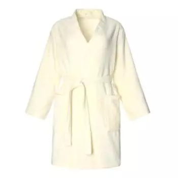 Халат махровый женский Экономь и Я, р. 50-52, хлопок, молочный