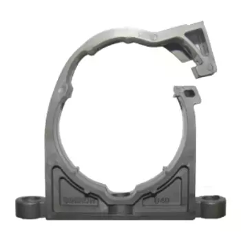 Хомут пластиковый с верхней защелкой для канализационных труб, 40 мм, серый