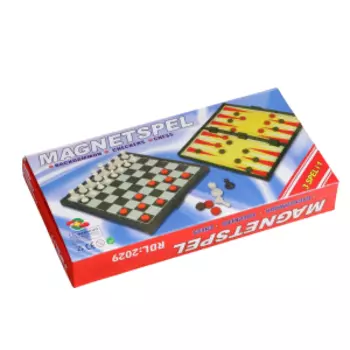 Игра настольная Зук 3 в 1: нарды, шахматы, шашки, магнитная доска, 24.5х24.5 см