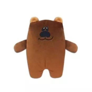 Игрушка-антистресс Мишка, 22х21 см, коричневый, 100% п/э, холлофайбер