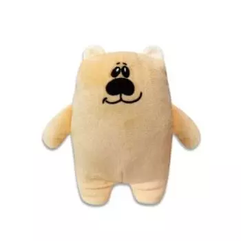 Игрушка-антистресс Мишка, 22х21 см, молоко, 100% п/э, холлофайбер