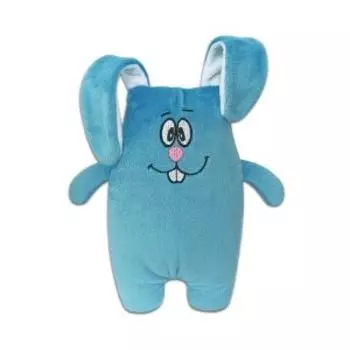 Игрушка-антистресс Зайчик, 22х21 см, голубой, 100% п/э, холлофайбер