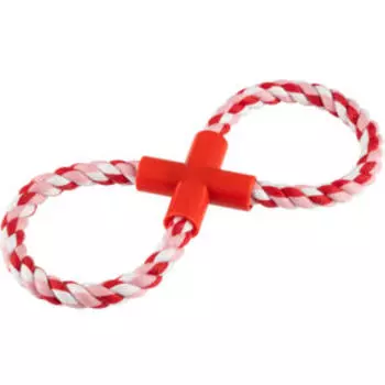 Игрушка для собак РЫЖИЙ КОТ Восьмерка веревочная