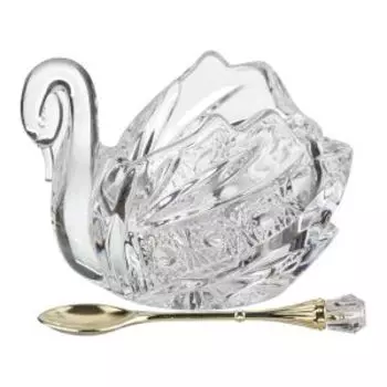 икорница Лебедь, 11см, стекло