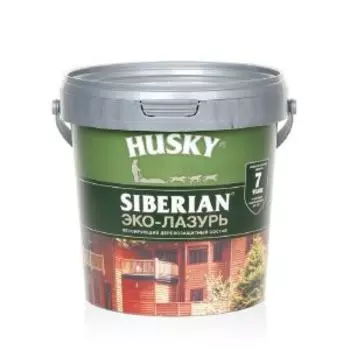 Эко-лазурь лессирующая Husky Siberian, полуматовая, палисандр, 0.9 л