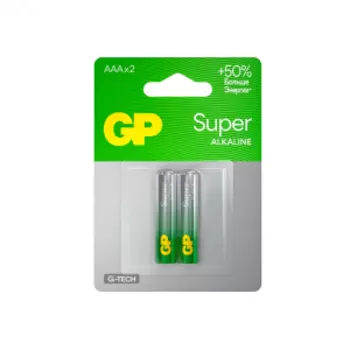 Элемент питания алкалиновый GP Super Alkaline G-Tech, 24 А, ААA, 2 шт