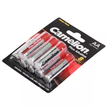 Элемент питания CAMELION Plus Alkaline, 1,5В, AA, 8шт