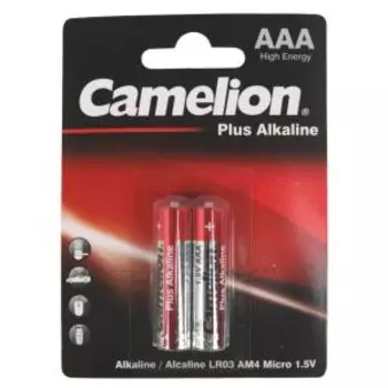 Элемент питания Camelion Plus Alkaline, LR03, 2 шт