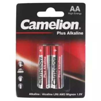 Элемент питания Camelion Plus Alkaline, LR6, 2 шт