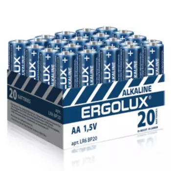 Элемент питания Ergolux Alkaline BP-20, AAA, LR03, 20 шт