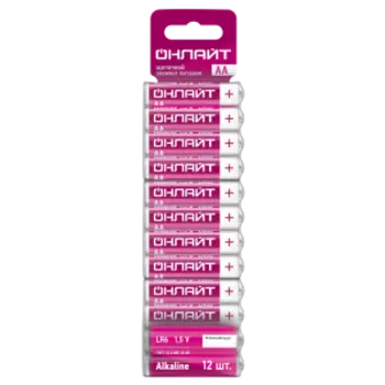 Элемент питания Онлайт, АА, 12 шт