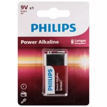 Элемент питания Philips Power, алкалиновый, 9 В, крона, 1 шт