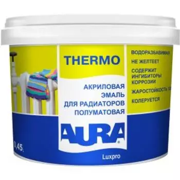 Эмаль акриловая для радиаторов Aura Luxpro Thermo, 0,45 л, база А