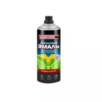 Эмаль акриловая универсальная Ударник DV, №41, ярко-желтый, 520 мл, глянцевый