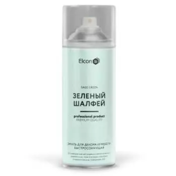 Эмаль для декора и мебели быстросохнущая Elcon, зеленый шалфей, 520 мл, аэрозоль