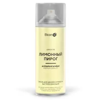 Эмаль для декора и мебели быстросохнущая Elcon, лимонный пирог, 520 мл, аэрозоль