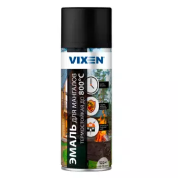 Эмаль кремнийорганическая для мангалов Vixen, до 800 градусов, 520 мл