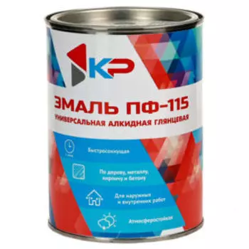 Эмаль ПФ-115 КР, зеленая, 0,8 кг