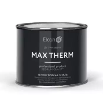 Эмаль специальная термостойкая Elcon Max Therm, до + 700°C, серебристая, 0.4 кг