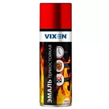 Эмаль термостойкая черная Vixen, аэрозоль, 520 мл