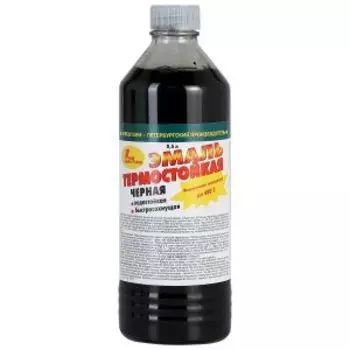 Эмаль термостойкая Новбытхим, 0.5 л, черная