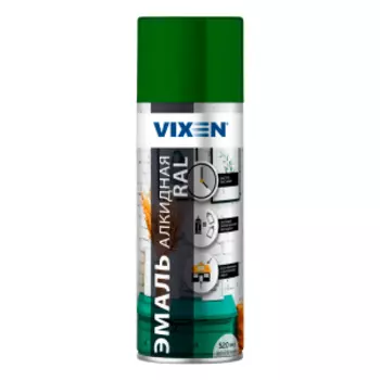 Эмаль универсальная Vixen, RAL 6002, темно-зеленая, 520 мл
