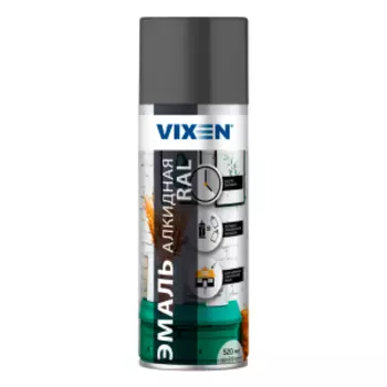 Эмаль универсальная Vixen, RAL 7046, темно-серая, 520 мл